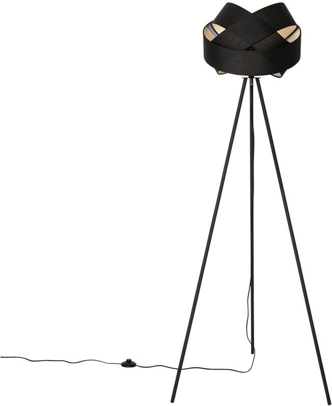 Moderne Stehlampe schwarz - Stoff