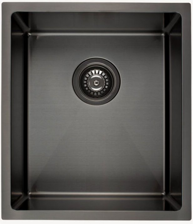 Kroos ® - Küchenspüle einfach 380 mm - gun metal gebürstet - Balsa