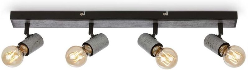 Briloner - Deckenleuchte Spotleuchte Schwenkbar 4xE27 60W IP20 antik-silber Metall