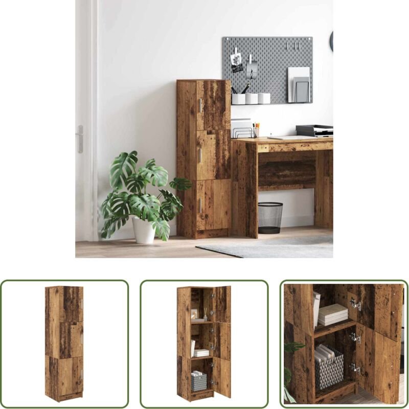 vidaXL Stauraum - Highboard Altholz 31,5 x 32 x 122,5 cm