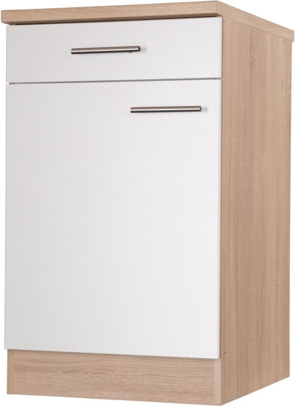 Thumbnail - Unterschrank Küchenschrank mit Schublade 50 cm Eiche Sägerau Weiß Merle Respekta
