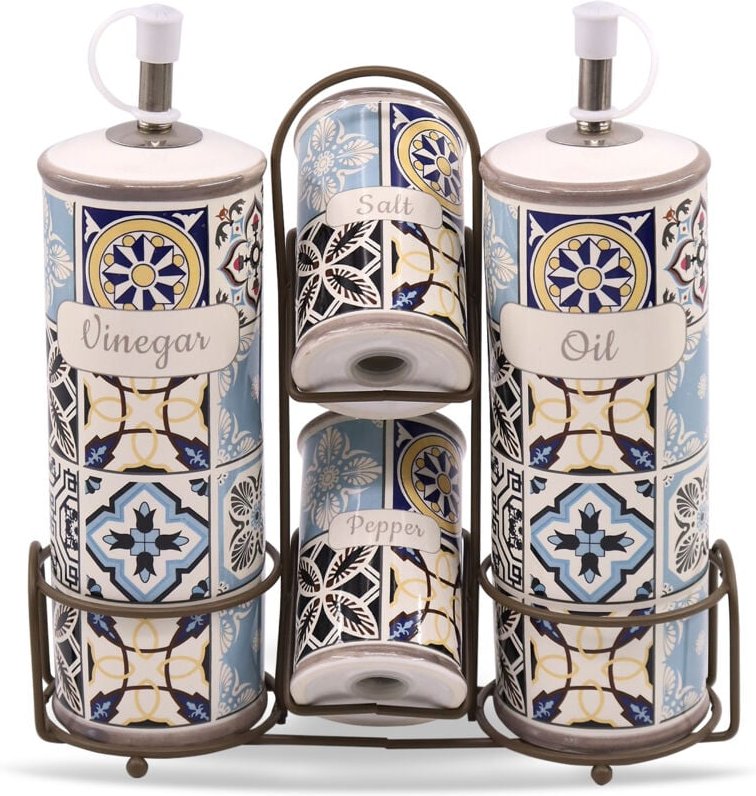 Keramik-Gewürzset, 5-teilig, MAESTRO Holiday in Porto MR-20005-04S