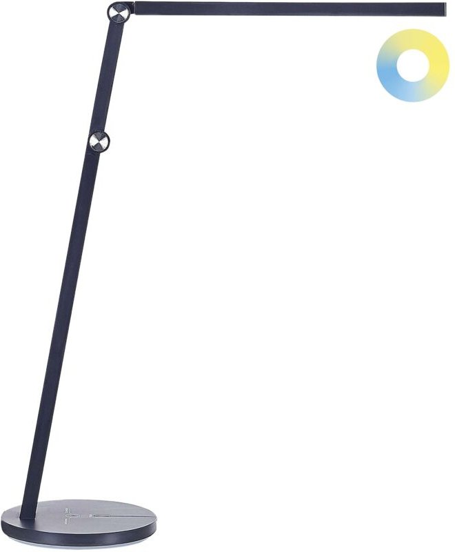 Led Schreibtischlampe Schwarz 48 cm Hoch Verstellbar Modernes Design Minimalistisch für Büro Home Office Arbeitszimmer S...