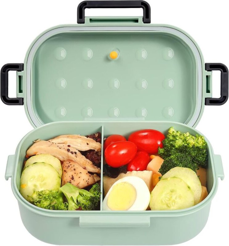 Doppelwandige, wasserdichte und umweltfreundliche Lunchbox mit Verschluss, geeignet für Picknicks, Schule, Arbeit und Bü...