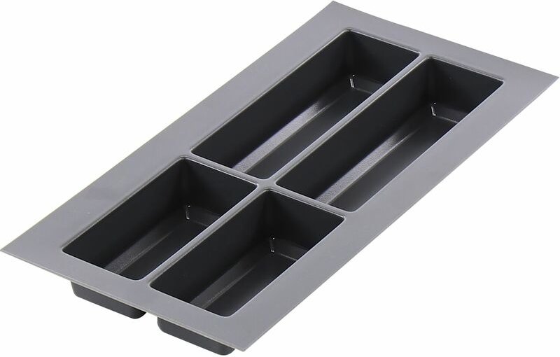 Agoform - Besteckeinsatz Classico kürzbar 490x240x50,5mm, Kunststoff schiefergrau