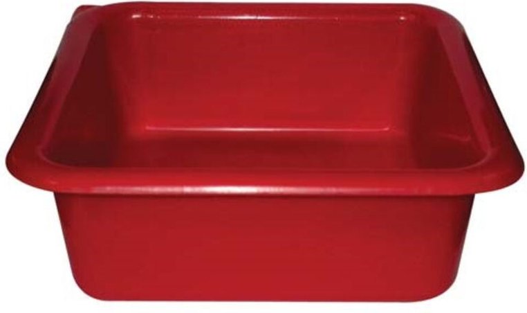 Quadratische Schüssel 5,5 L Rot Aluminium Und Kunststoff Cc29 R