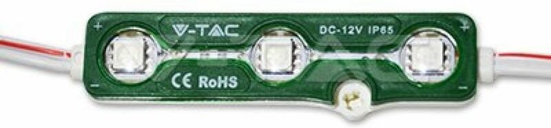 SMD5050 LED-Modul 0,72 w 100 lm/W 12 v 3 grüne LEDs IP65 Lötdrähte - V-tac