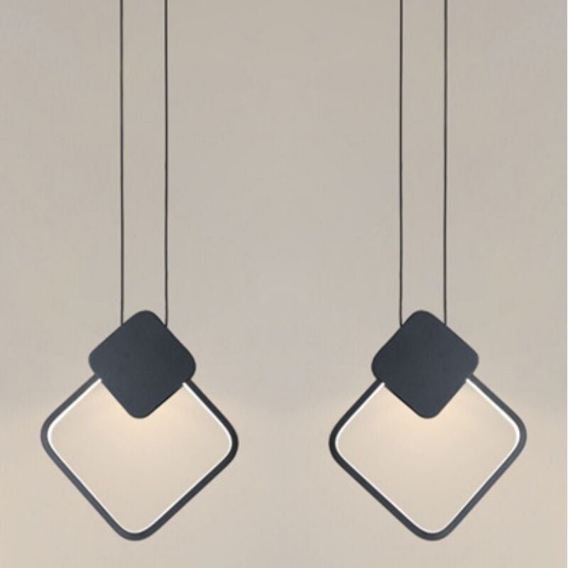 Wottes - Modern Pendelleuchte Höhenverstellbare Hängelampe Rund Ring Metall Deckenleuchte Dreifarbiges Licht Einstellbar...