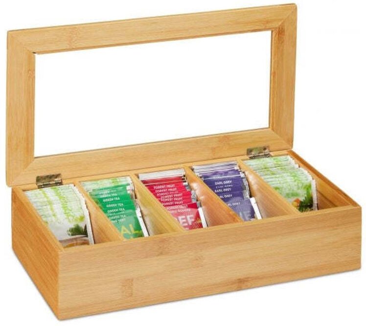 Northix - Teetisch aus bambus mit 5 fachern