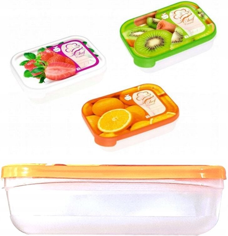 LEBENSMITTELBEHÄLTER 1,2L RECHTECKIG 20x15x6cm CUSINE FRUIT DESIGNE HOGAR