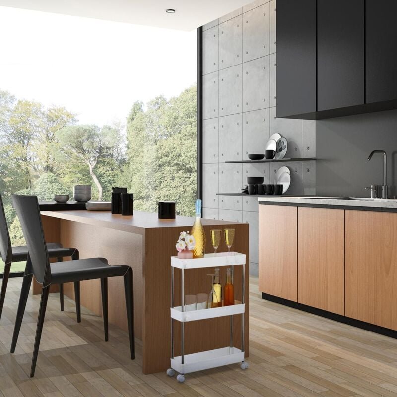 Rollwagen mit 3 ebenen fur kuche oder bad