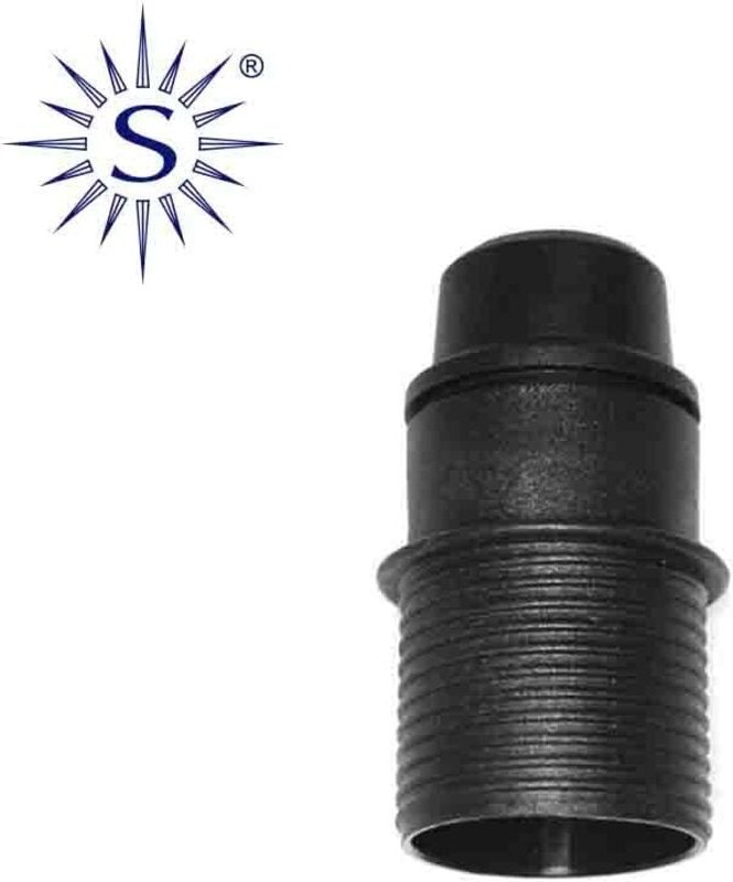 Solera E14-Lampenfassung mit Halbgewinde + schwarze Unterlegscheibe (eingeschweißt)