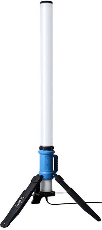 Ledino - led Lichtsäule Strahlersäule Arbeitsstrahler Alu Gelb IP69K h 150 cm