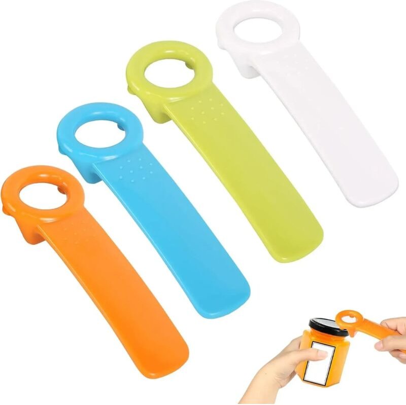 Ensemble de 4 ouvre-bocaux, ouvre-couvercles à vis, ouvre-bouteilles manuels pour personnes âgées, adultes, enfants, fem...