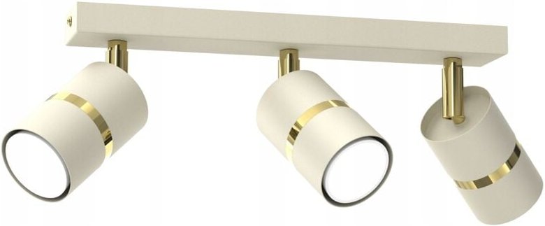 Deckenleuchte Kronleuchter Plafon Rohr Metall Led Gu10 Beige Gold Spot Rohr