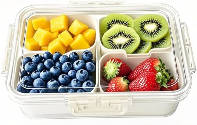 Stück Lebensmittelbehälter, Lebensmittelbehälter mit Verschluss, Frischhaltebehälter für Snacks, Gewürze, Trockenfrüchte...