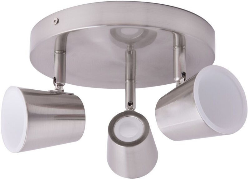 Cristalrecord - led Deckenleuchte 3 Strahler 15W 4000k Eis Nickel 25-613-01-002