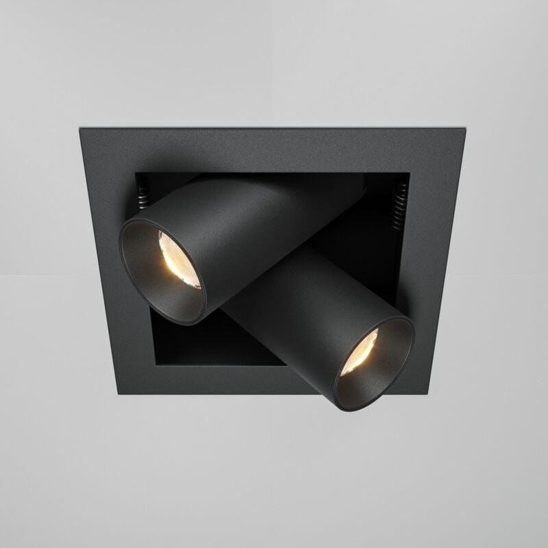 Maytoni Magnum Doppel-Einbau-Downlight Schwarz 3000K 1000lm