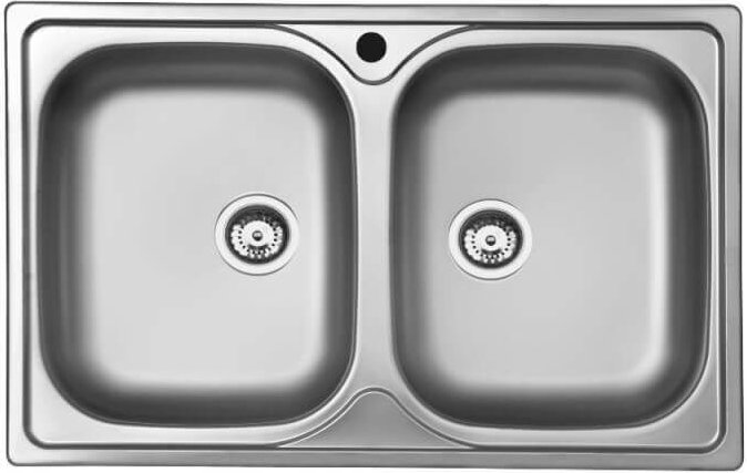 79x50 Classic 170 Einbauspüle mit Doppelbecken