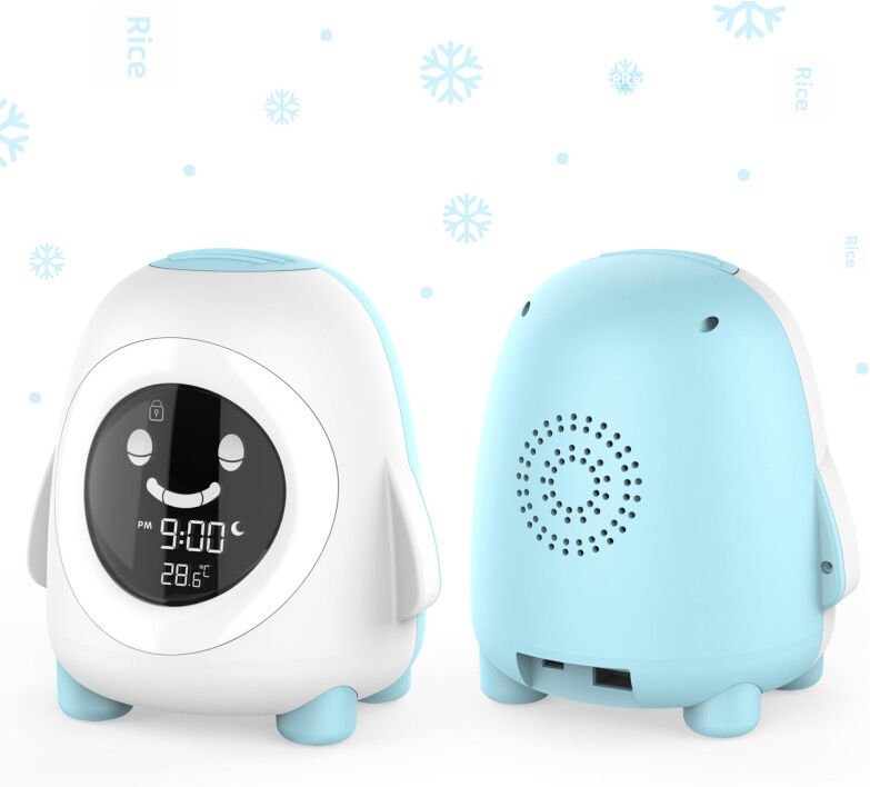 Sveglia digitale LCD con luce notturna, design a pinguino, vendita all'ingrosso, ideale per la cameretta dei bambini o c...