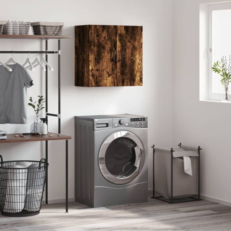 Wandschrank Räuchereiche 60x31x60 cm Holzwerkstoff Vidaxl