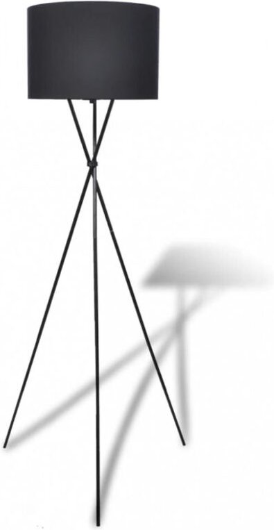 Stehleuchte mit Lampeschirm hohes Ständer Schwarz Vidaxl Schwarz