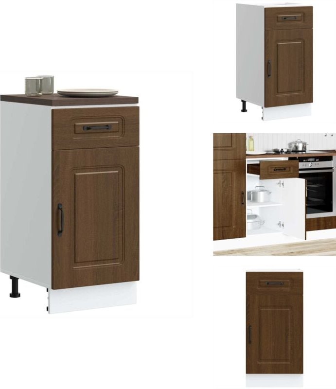 Küchenunterschrank Kalmar Braun Eichen-Optik Holzwerkstoff - Küchenunterschrank - Küchenunterschränke - Spülenunterschra...