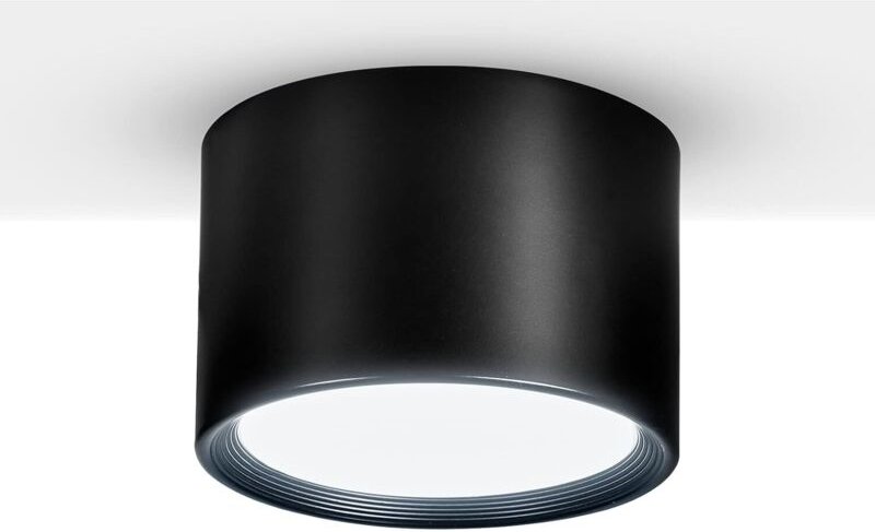 LED-Deckenstrahler, schwarz und warmweiß (6000 K), 12 W, Deckenleuchte für Wohnzimmer, Esszimmer, Küche, Flur, Schlafzim...