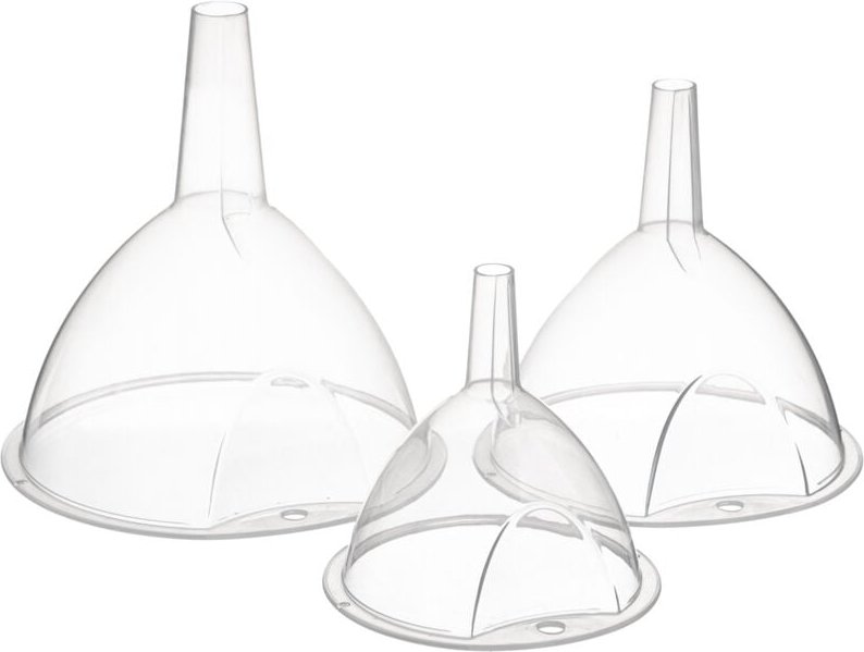 Five Simply Smart - Set mit 3 transparenten Kunststofftrichtern