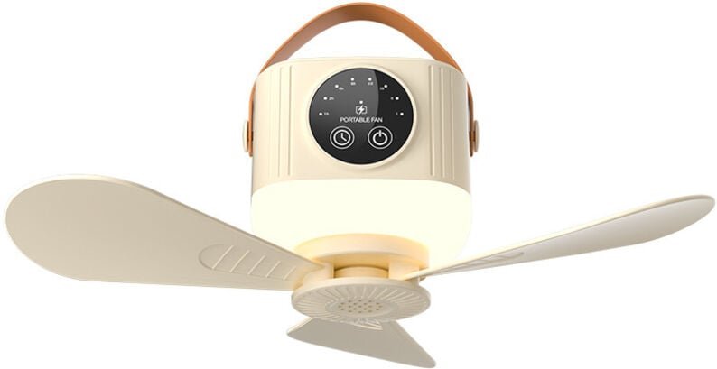 Jalleria - ber usb wiederaufladbarer Deckenventilator mit 3600 mAh Akku und Hängeventilator für Schlafsäle und Campingzi...