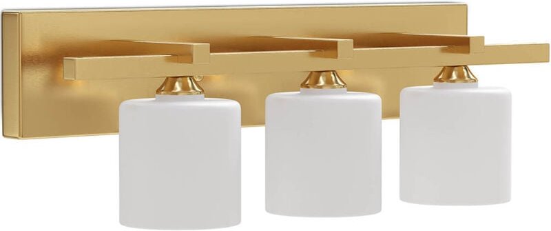 Privatefloor - Gealterte goldene Wandleuchte - 3-Licht-Applikation - Violett Gealtertes Gold