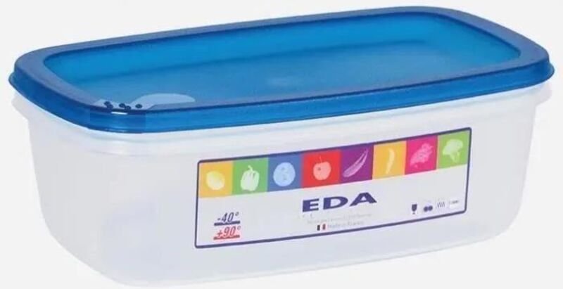 Eda rechteckige Aufbewahrungsbox türkis 1,5 L