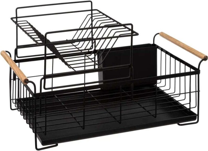 5five Simply Smart - Abtropfgestell mit 2 ebenen aus metall blackwood - 5five