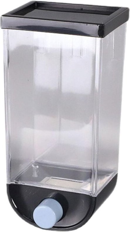 Küchenbehälter zur Aufbewahrung von Müsli, Spender für Müsli und Trockenfrüchte in Schwarz.