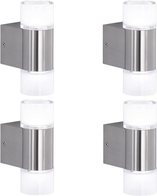 HHG - 4er-Set Trio led Wandleuchte RL181, Strahler Wandlampe, inkl. Leuchtmittel