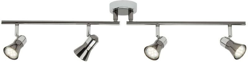 Lampe Jupp led Spotrohr 4flg chrom/schwarz 4x LED-PAR51, GU10, 3W LED-Reflektorlampen inklusive, (250lm, 3000K) Arme dre...
