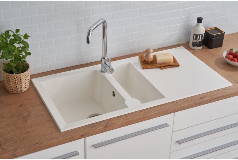 Granitverbundspüle Alinéo 100 x 50 cm Granitspüle Küchenspüle Spüle - Respekta
