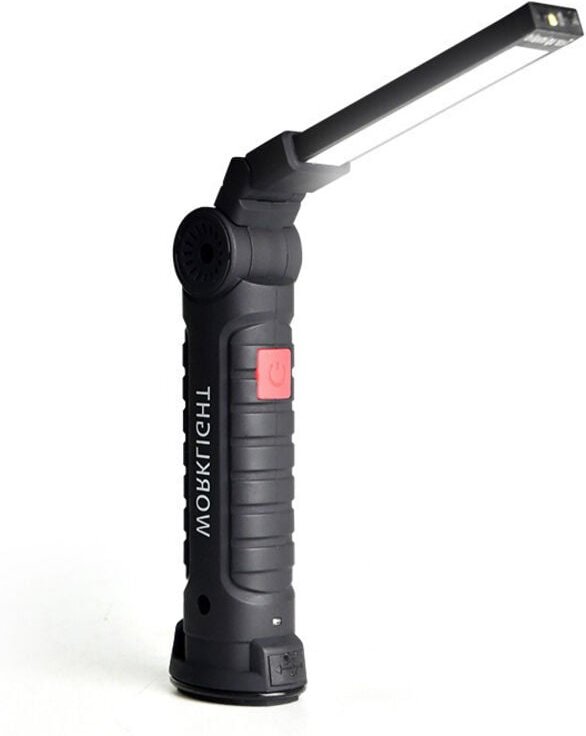 Wiederaufladbare LED-Arbeitsleuchte, 800 Lumen, magnetische Basis, 5 Modi (ideal für Garage, Camping, Notfall, LED-Arbei...