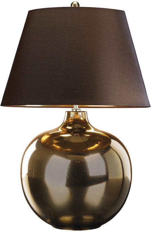 Tischlampe Schreibtischlampe Beistelllampe Bronze-Metallic Keramik h 71 cm