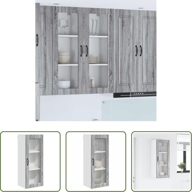 vidaXL Küchenregal - Küchenschrank Graues Sonoma 40 x 31 x 100 cm Holzwerkstoff