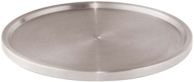 Uno Drehbarer Gewürzständer, Küchenkarussell, gebürsteter Edelstahl, 27 x 2 cm, Mattsilber