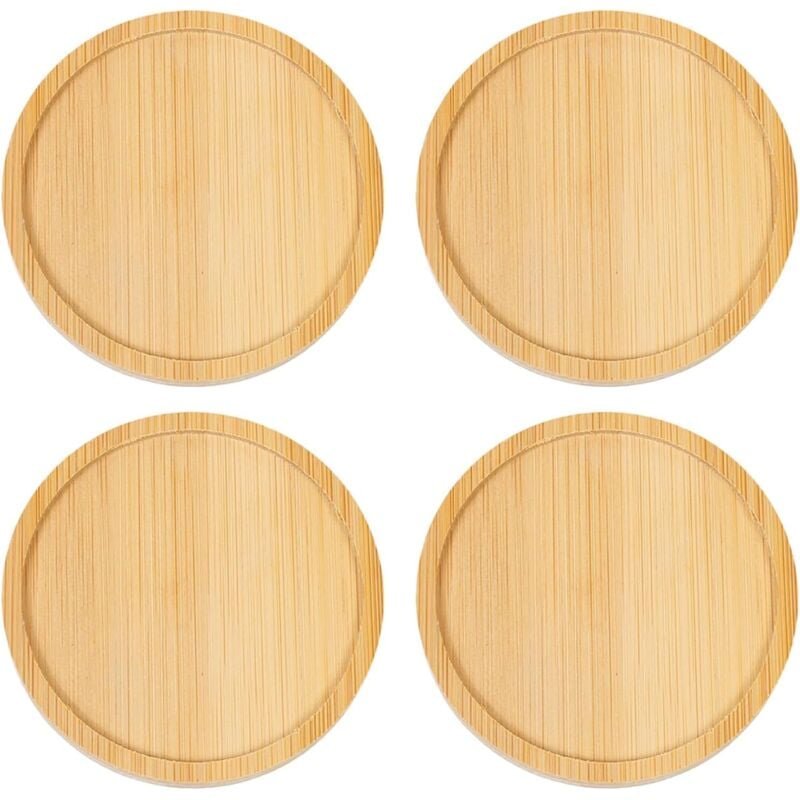 Set aus 4 Untersetzern aus Holz - Handgefertigte Getränkeuntersetzer, verdickt und hitzebeständig, geeignet für Büros, B...