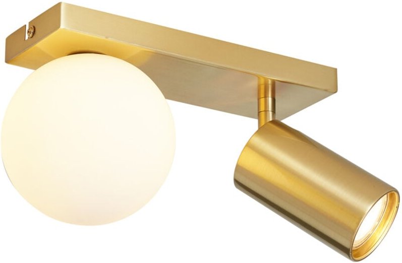 Moderne Deckenleuchte Messing 2-flammig neigbar - Lesly