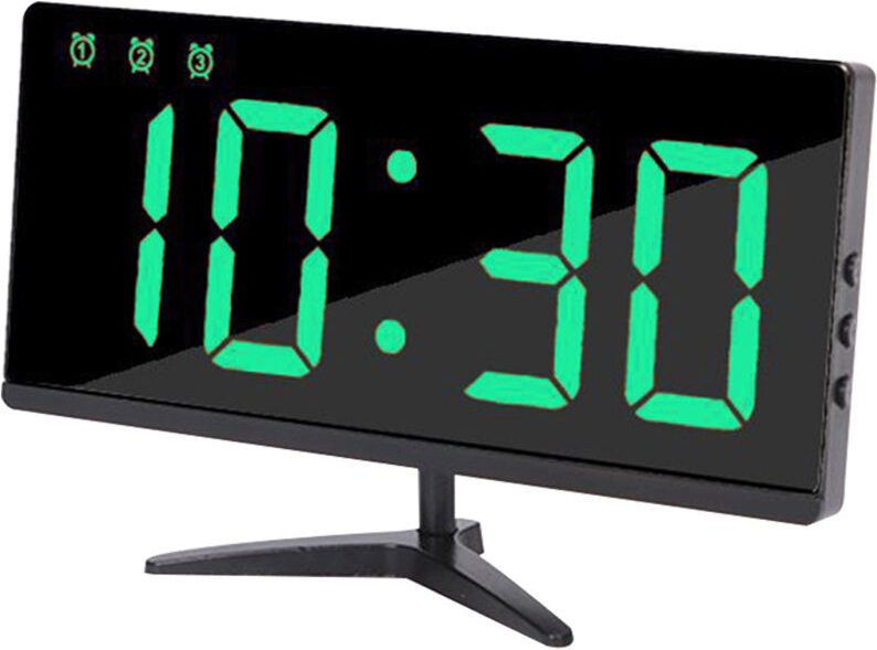 Digitaler Wecker, LED-Wecker, LED-Display mit 4 Helligkeitsstufen, Temperaturanzeige, Datumsanzeige, USB-Ladeanschluss, ...