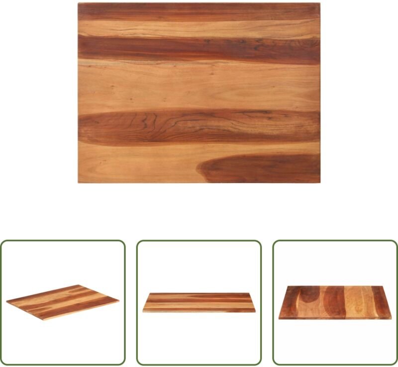 vidaXL Palisander Tischplatte - Tischplatte Massivholz Palisander 15-16 mm 60×80 cm