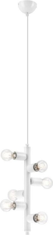 Lamkur Linda Modern Mehrarm-Pendel-Deckenleuchte Weiß, 6x E27