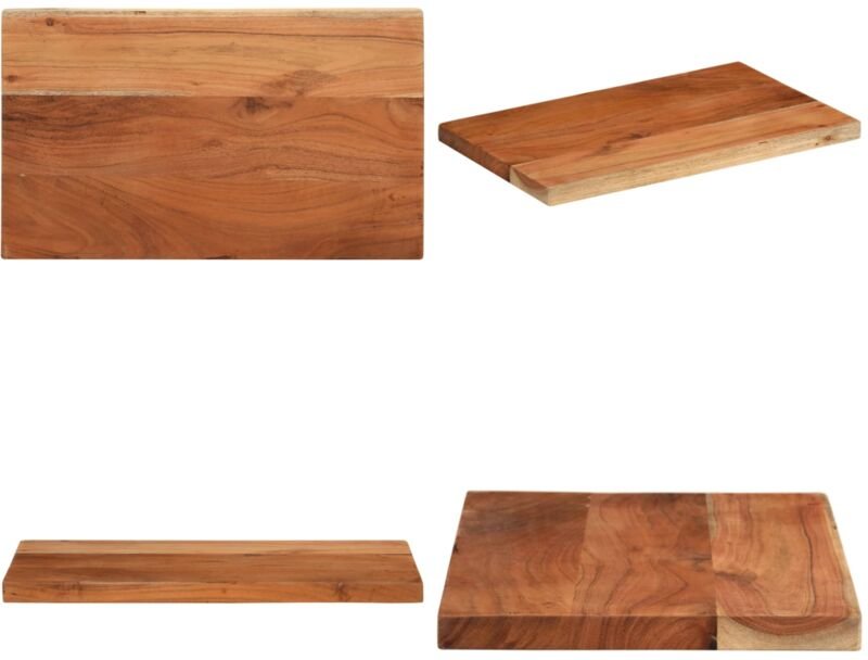 Tischplatte 60x20x2,5 cm Rechteckig Massivholz Akazie - Akazienholz - Massivholz