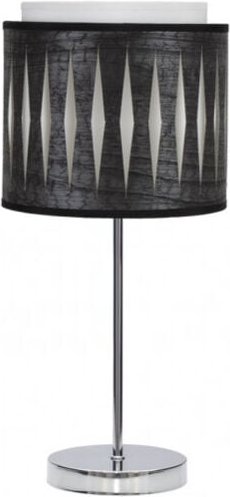 Tischleuchte aus Chrom/Holz Modell Alexandra fabrilamp