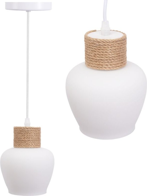 Hängelampe APP1591-1CP boho white beige - Toolight