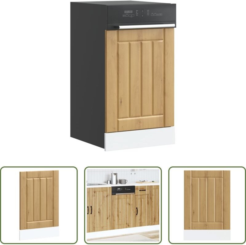 vidaXL Küchenmöbel - Geschirrspülerblende Lucca Artisan-Eiche Holzwerkstoff